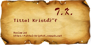 Tittel Kristóf névjegykártya